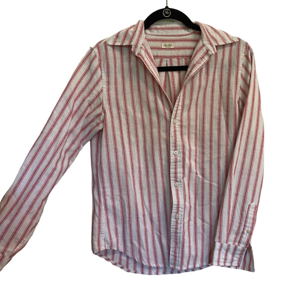 John Galt salmon striped long sleeve top